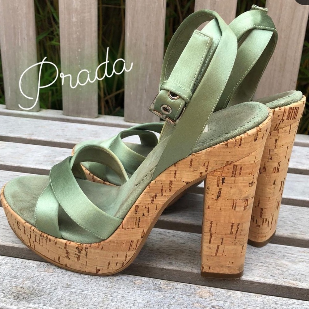 Prada cork sandals size 38